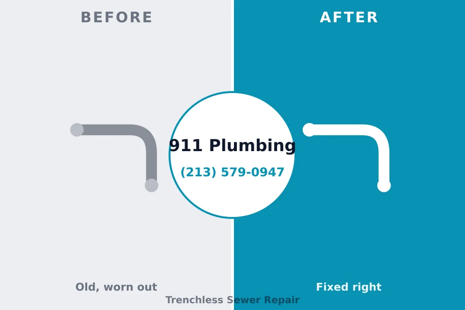 Before and after: plumbing repair Candler-McAfee, GA